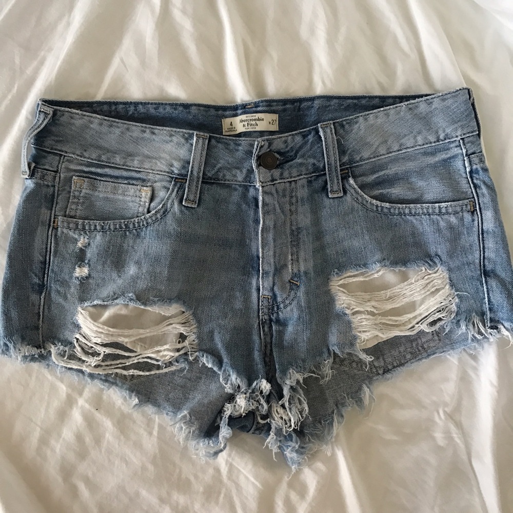 Distressed Denim Shorts